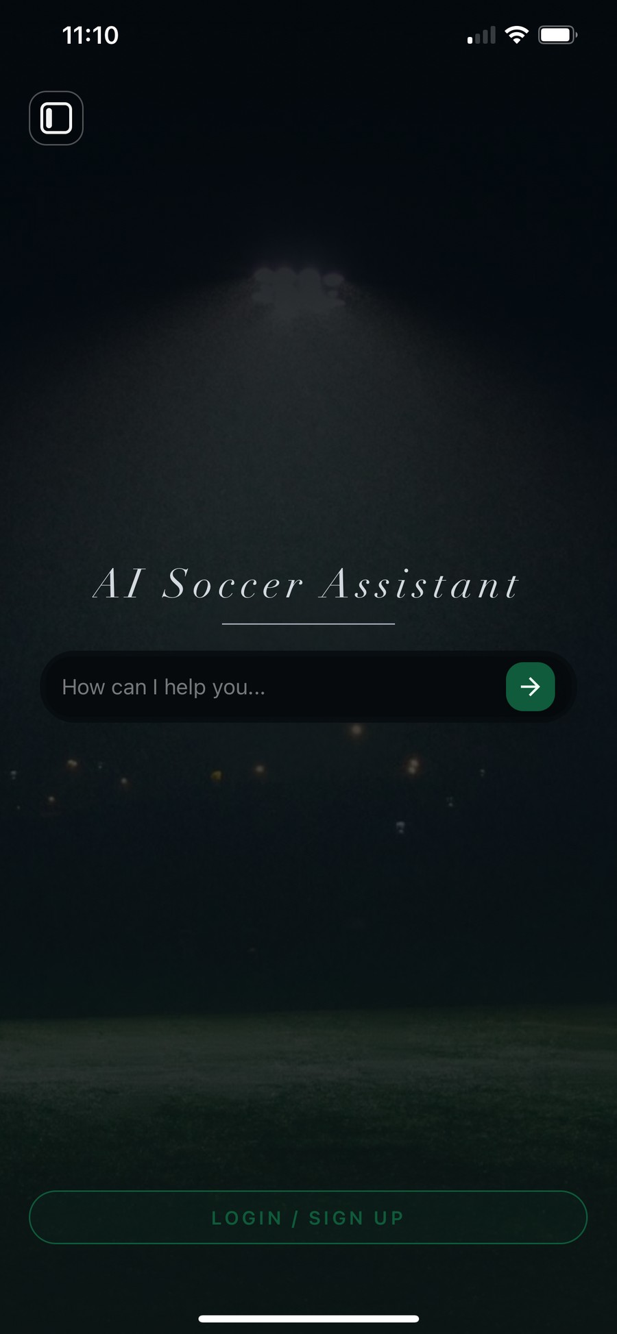AI Soccer Assistant app interface